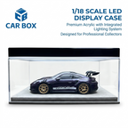1:18 Universal LED Car Model Display Case with Leather Base