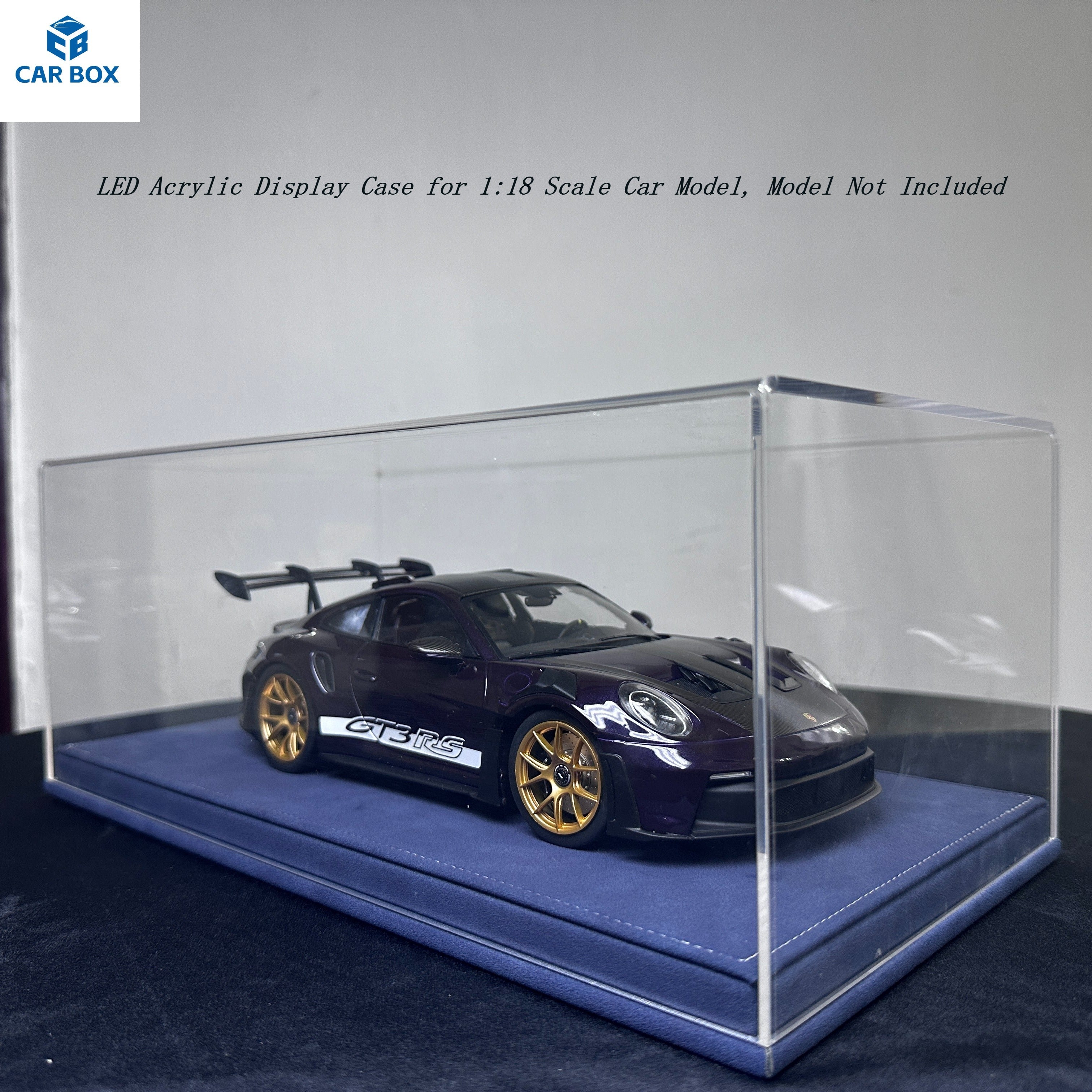 1:18 Scale Universal Acrylic Display Case with Leather Base for Car Models
