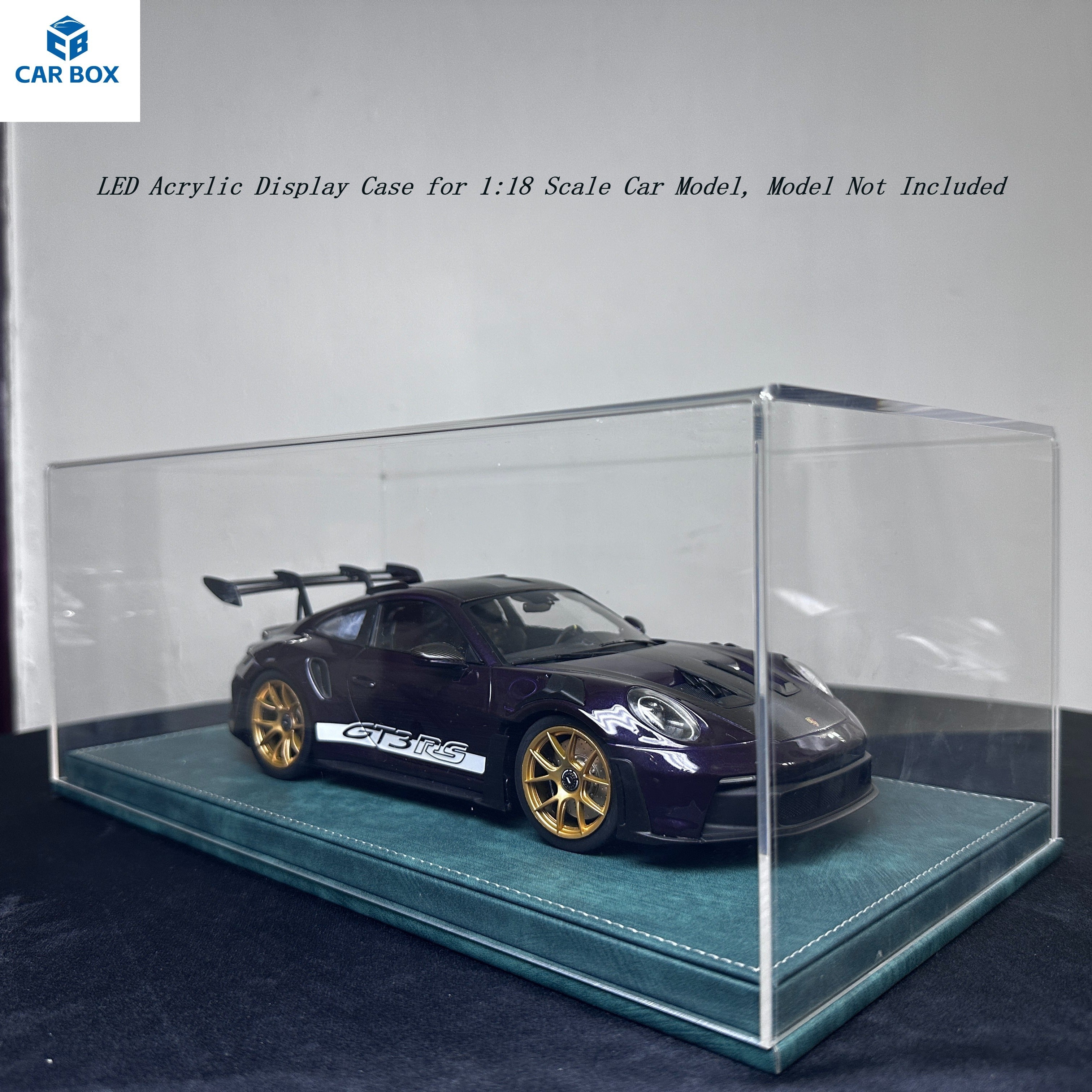 1:18 Scale Universal Acrylic Display Case with Leather Base for Car Models