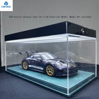 1:18 Universal LED Car Model Display Case with Leather Base