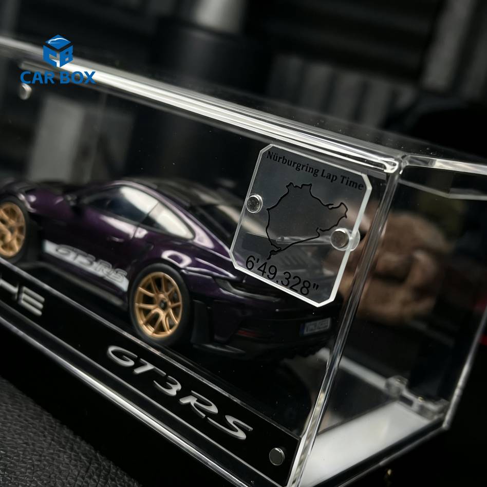 Caixa de Exibição LED 1:18 para Modelos de Carros Porsche