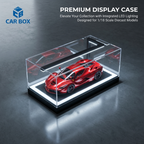 Vetrina con display a LED a pilastro luminoso a L 1:18