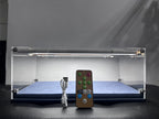 1:18 Scale Universal Car Model Display Case, Remote Control LED Lighting & Premium Leather Base