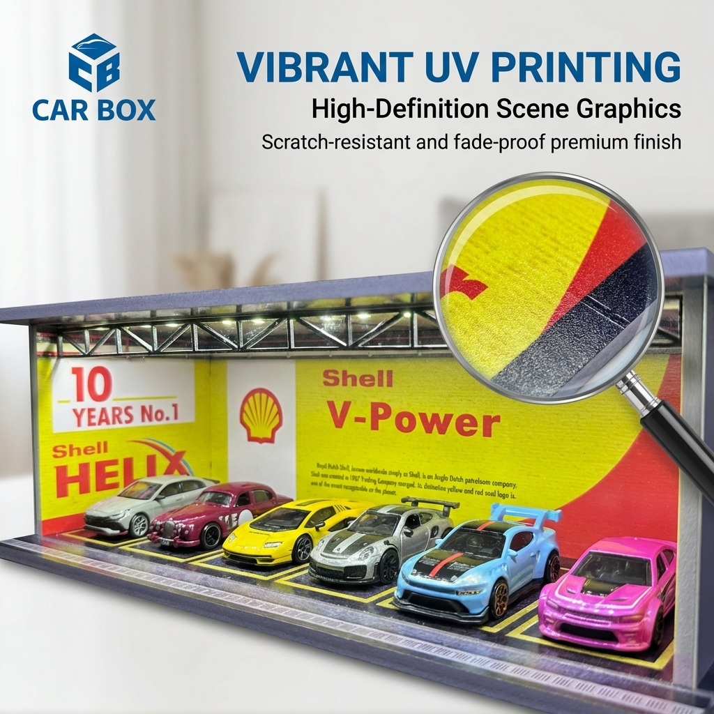 1:64 Scale Garage Diorama Display Box