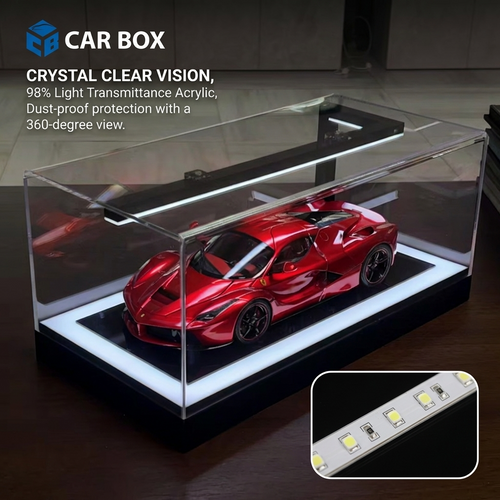 1:18 L-Shaped Light Pillar LED Display Case