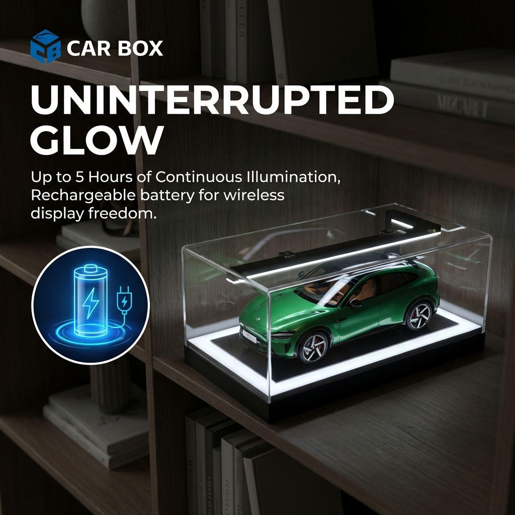 Vetrina con display a LED a pilastro luminoso a L 1:18